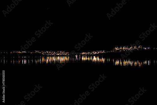 Night city reflection - Nuuk, Greenland