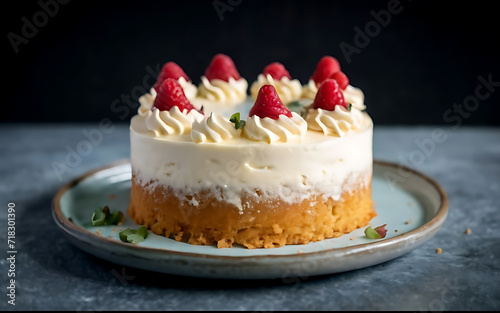 Capture the essence of Tres Leches Cake in a mouthwatering food photography shot