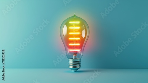 An energy efficiency concept showcasing a modern LED lighting, and energy-saving appliances, symbolizing low power consumption and the adoption of renewable energy sources. photo