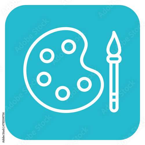 Paint Brush Pallete Icon of Education iconset.