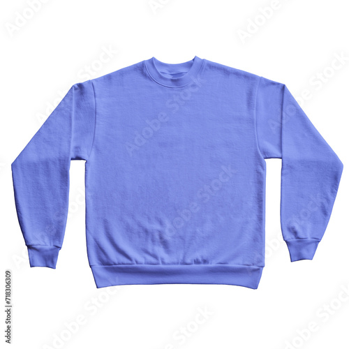 Blank Long Sleeve Sweatshirt Color Carolina Blue View Template Mockup on Transparent Background © ocean