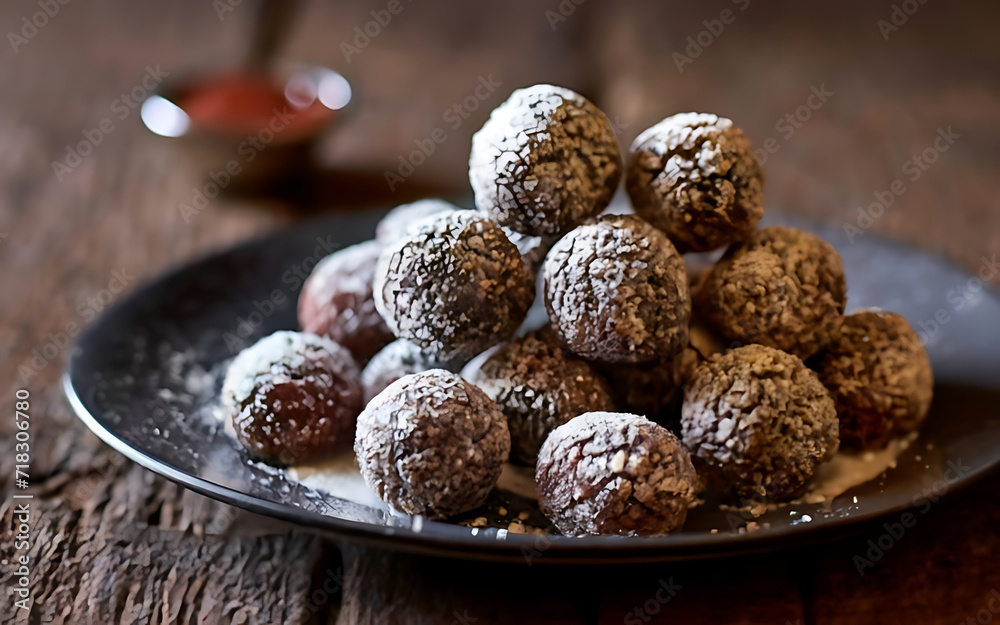 Capture the essence of Chocolate Crackles in a mouthwatering food photography shot Capture the essence of Chocolate Crackles in a mouthwatering food photography shot