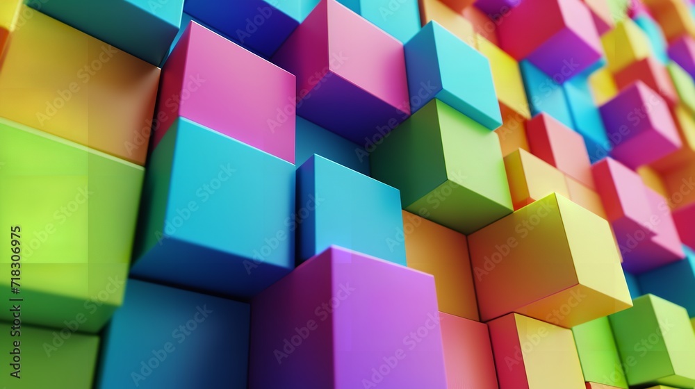 Rainbow of Colorful Blocks Abstract Background
Rainbow of Colorful Blocks Abstract Background