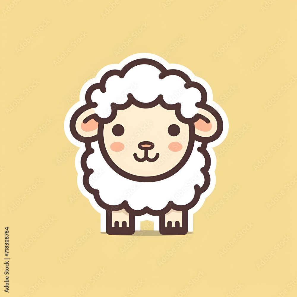 Beautiful Sheep Logo, Perfect Design for Your Project and Creations, Ai Generative Beautiful Sheep Logo, Perfect Design for Your Project and Creations, Ai Generative