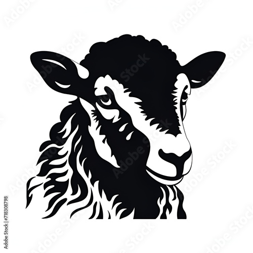 Beautiful Sheep Logo, Perfect Design for Your Project and Creations, Ai Generative