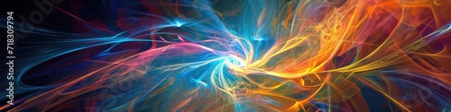 Radiant Digital Fusion Abstract Art Background © SwiftCraft