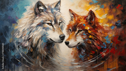 Passionate Abstract Wildlife Love Unleashed Background Ai Generative