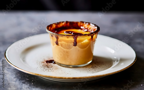 Capture the essence of Creme Brûlée in a mouthwatering food photography shot