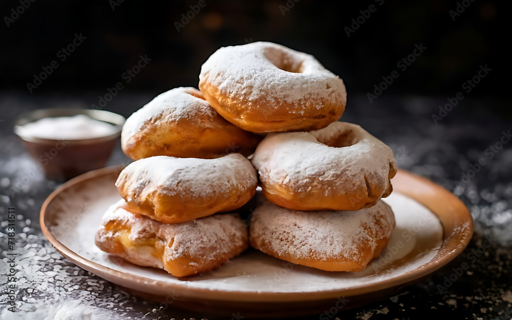 Capture the essence of Beignet in a mouthwatering food photography shot Capture the essence of Beignet in a mouthwatering food photography shot