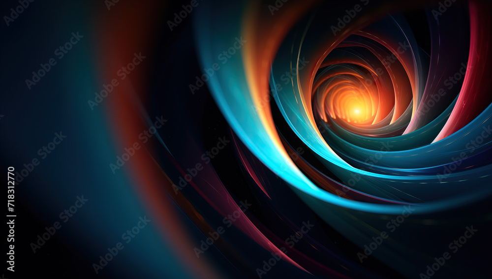 Abstract colorful radial lines, space like dark background Abstract colorful radial lines, space like dark background