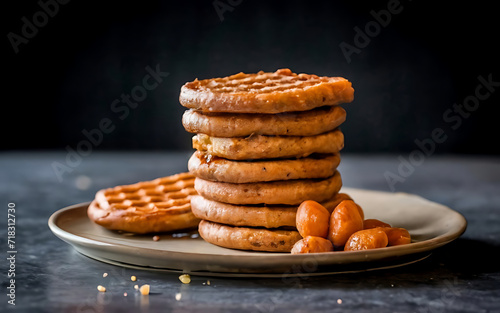 Capture the essence of Stroopwafel in a mouthwatering food photography shot