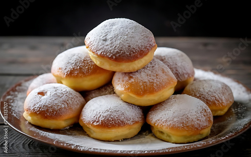 Capture the essence of Paczki in a mouthwatering food photography shot