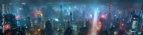 Futuristic cityscape background