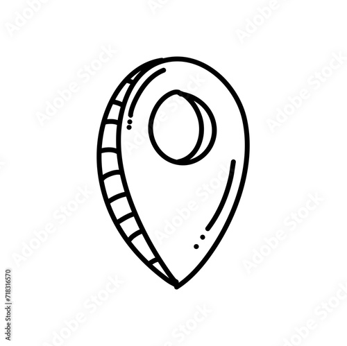 hand drawn map pin location