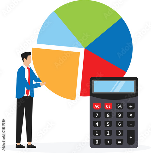 Stock or fund market volatility and Economy Crisis. Inflation effect and Adjusting strategies to cope with changing market conditions. Businessman adjusts his investment portfolio.
