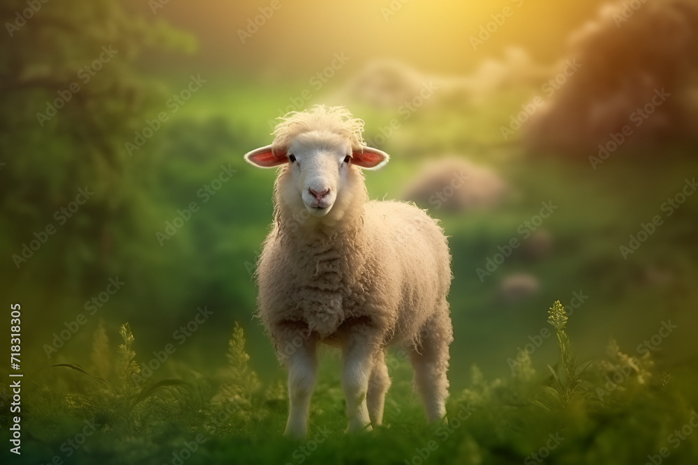 Beautiful Sheep Design, Perfect for your Project or Wallpaper, Ai Generative Beautiful Sheep Design, Perfect for your Project or Wallpaper, Ai Generative
