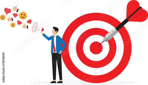People are involved in PR, targeting and marketing. Successful work on the Internet and office. Concept of journalism and advertising, online advertising.
