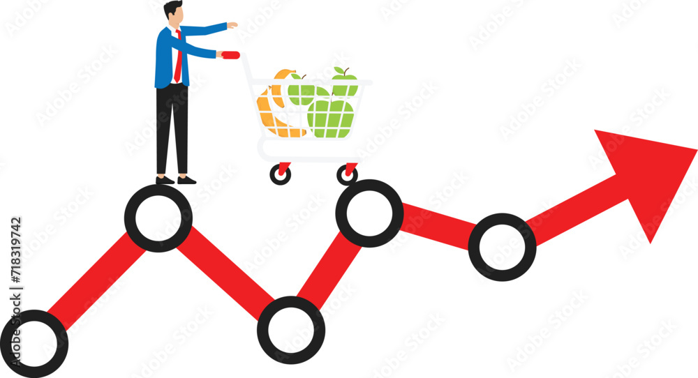 Economic crisis and financial crisis due to rising inflation, commodity prices and Rising price. Concept of crisis and rising commodity prices. High inflation affects the prices of goods on world mark Economic crisis and financial crisis due to rising inflation, commodity prices and Rising price. Concept of crisis and rising commodity prices. High inflation affects the prices of goods on world mark