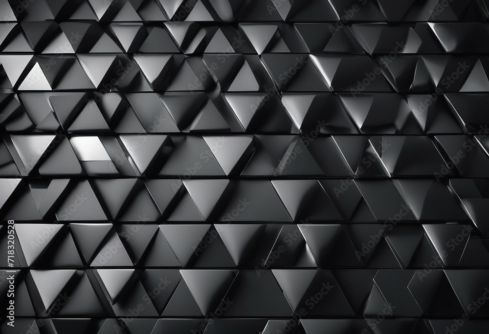 3D Tiles arranged to create a Futuristic wall Triangular Black Background formed from Polished block 3D Tiles arranged to create a Futuristic wall Triangular Black Background formed from Polished block