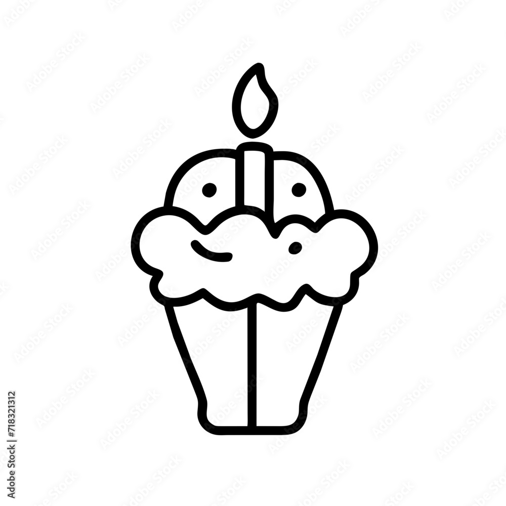 illustration of a cupcake