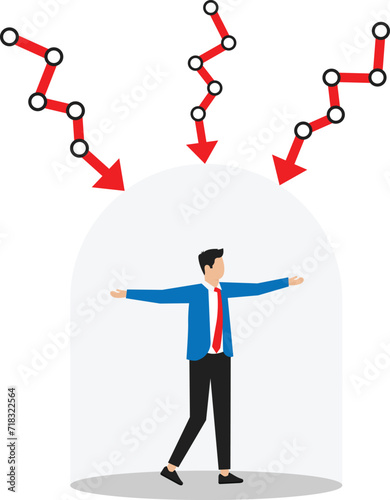 Ignore noise or distraction, keep calm and avoid conflict or problem, challenge to survive in toxic workplace concept.
