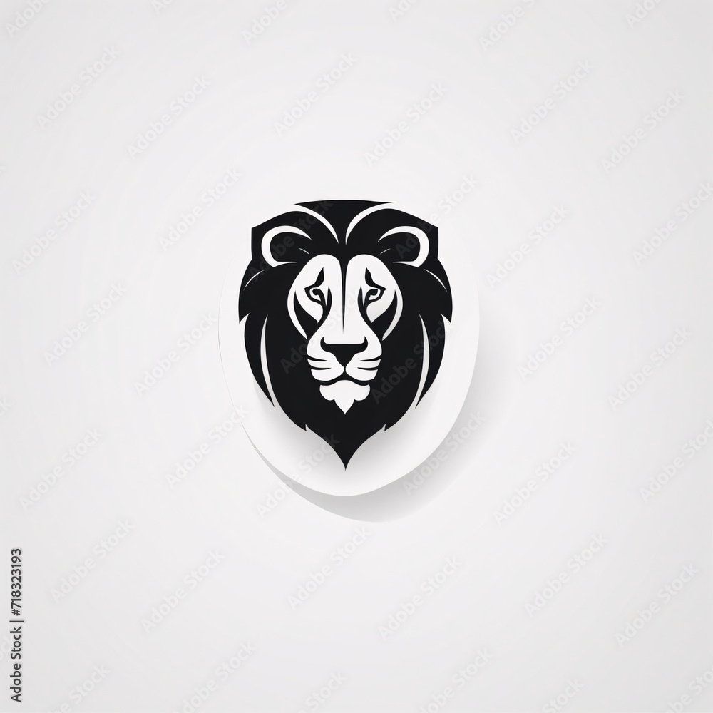 Logo illustration of black lion