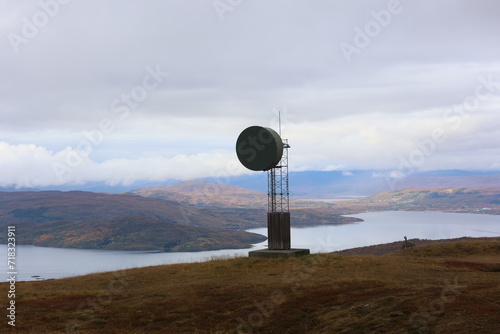 Antenna at the top of a mountain in Norway