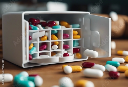 Prefilling once a day medication box with many pills The importance of medication management Wrong medicaments