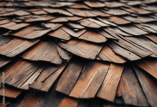 Wooden roof decaying and falling apart Exceeded life expectancy concept
