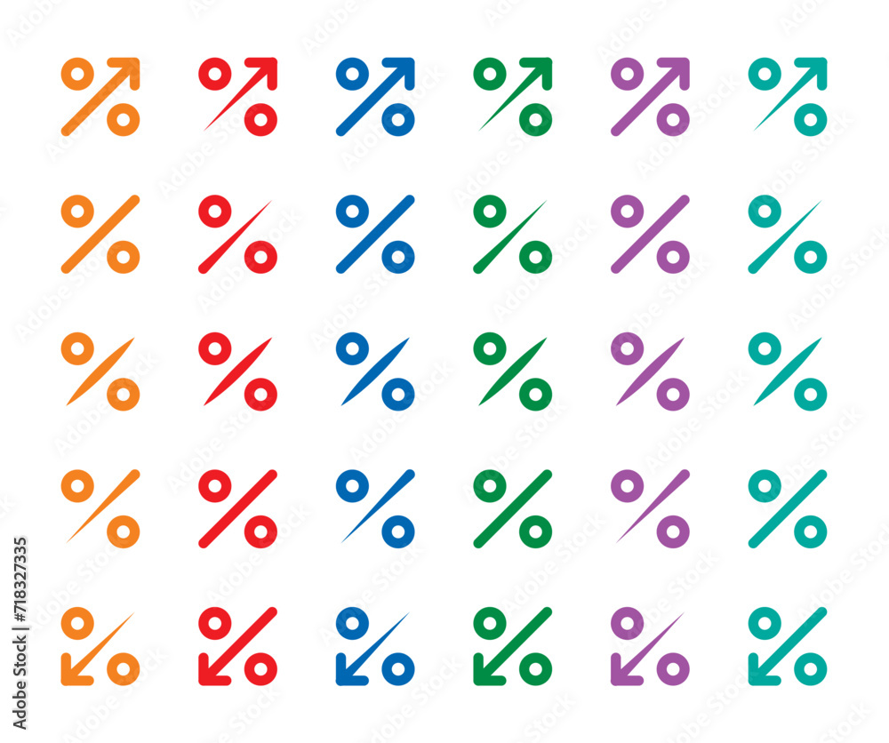 different percent symbols set different percent symbols set