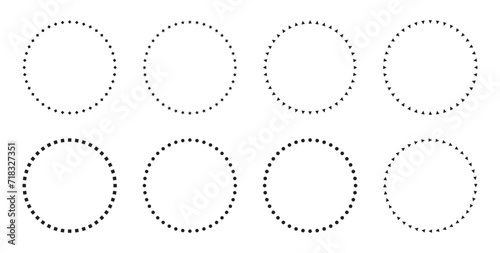 different shapes around circle. vector circle patterns. different circle shapes