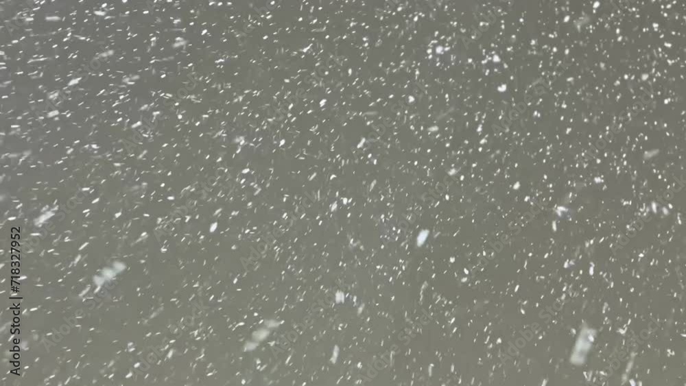 Snowfall in the evening. Snowflakes fall in flakes against the black sky. Snowfall in the evening. Snowflakes fall in flakes against the black sky.