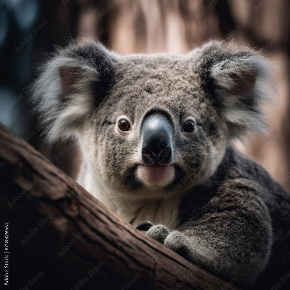 Fototapeta premium Peaceful Koala Portrait in Nature