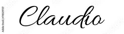 Claudio - black color - name - ideal for websites, emails, presentations, greetings, banners, cards, books, t-shirt, sweatshirt, prints, cricut, silhouette,	
