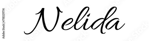 Nelida - black color - name - ideal for websites, emails, presentations, greetings, banners, cards, books, t-shirt, sweatshirt, prints, cricut, silhouette, 