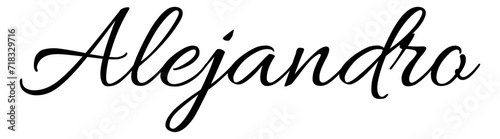 Alejandro - black color - name - ideal for websites, emails, presentations, greetings, banners, cards, books, t-shirt, sweatshirt, prints, cricut, silhouette,	
 photo