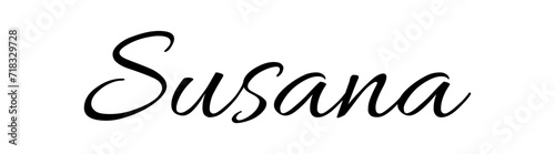 Susana - black color - name - ideal for websites, emails, presentations, greetings, banners, cards, books, t-shirt, sweatshirt, prints, cricut, silhouette,	
