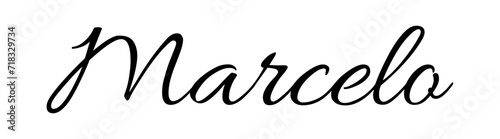 Marcelo - black color - name - ideal for websites, emails, presentations, greetings, banners, cards, books, t-shirt, sweatshirt, prints, cricut, silhouette,	
