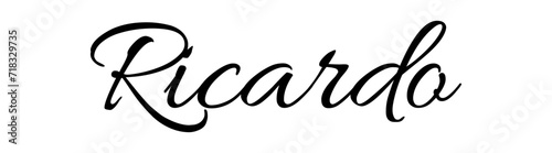 Ricardo - black color - name - ideal for websites, emails, presentations, greetings, banners, cards, books, t-shirt, sweatshirt, prints, cricut, silhouette,	
