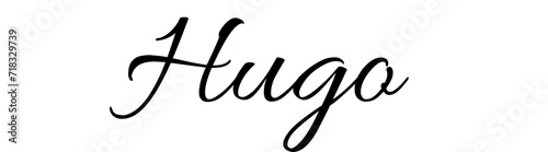 Hugo - black color - name - ideal for websites, emails, presentations, greetings, banners, cards, books, t-shirt, sweatshirt, prints, cricut, silhouette,	
