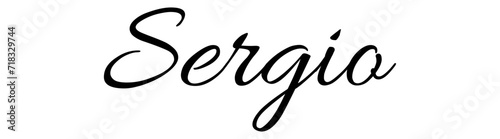 Sergio - black color - name - ideal for websites, emails, presentations, greetings, banners, cards, books, t-shirt, sweatshirt, prints, cricut, silhouette,	
