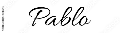 Pablo - black color - name - ideal for websites, emails, presentations, greetings, banners, cards, books, t-shirt, sweatshirt, prints, cricut, silhouette,	
