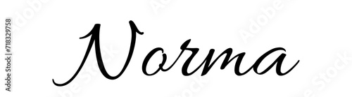 Norma - black color - name - ideal for websites, emails, presentations, greetings, banners, cards, books, t-shirt, sweatshirt, prints, cricut, silhouette,	
