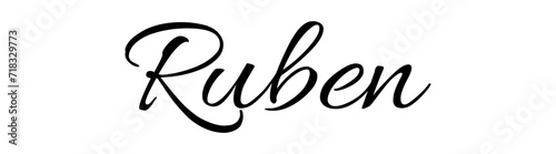 Ruben - black color - name - ideal for websites, emails, presentations, greetings, banners, cards, books, t-shirt, sweatshirt, prints, cricut, silhouette,	
