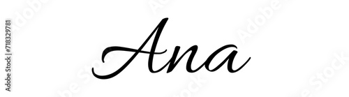  Ana - black color - name - ideal for websites, emails, presentations, greetings, banners, cards, books, t-shirt, sweatshirt, prints, cricut, silhouette,	
