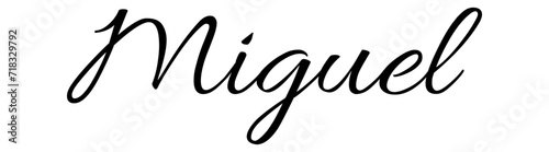 Miguel - black color - name - ideal for websites, emails, presentations, greetings, banners, cards, books, t-shirt, sweatshirt, prints, cricut, silhouette, 