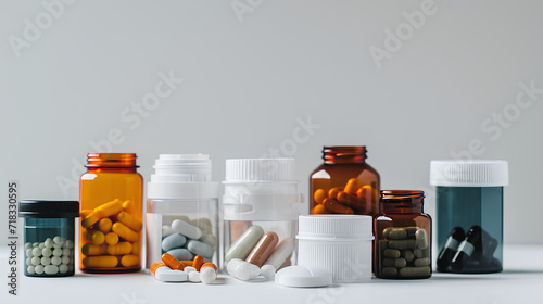 pills and bottle of medicine photo