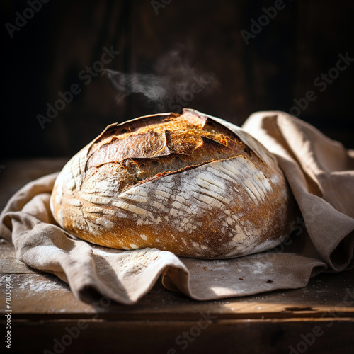 homemade sourdough bread on the table