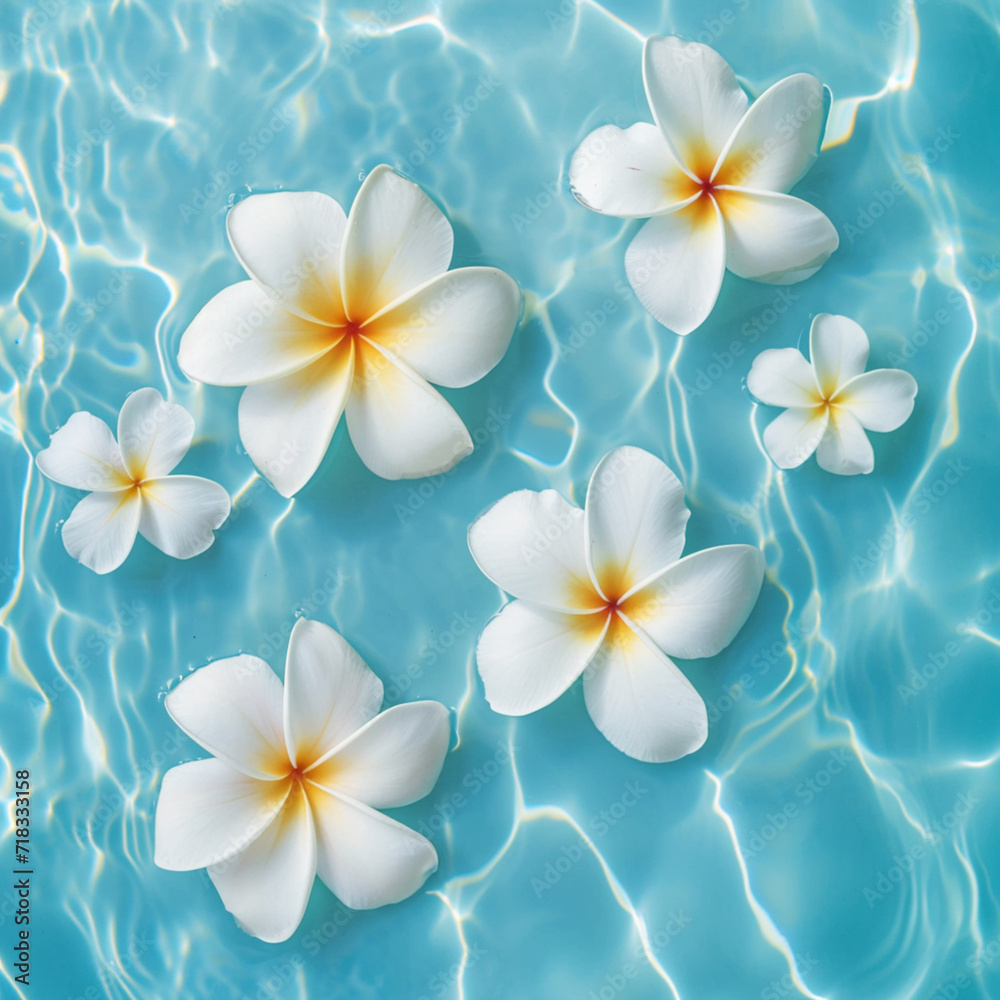 plumeria flowers on water plumeria flowers on water