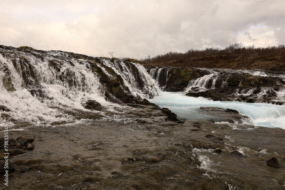 Bruararfoss is a waterfall in West Iceland which runs by the boundaries of municipalities Biskupstungur and Grímsnes